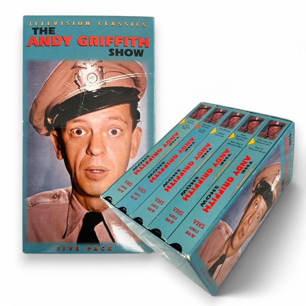 RARE The Andy Griffith Show VHS BOX SET Television Classics B/W 5 Tape Pack